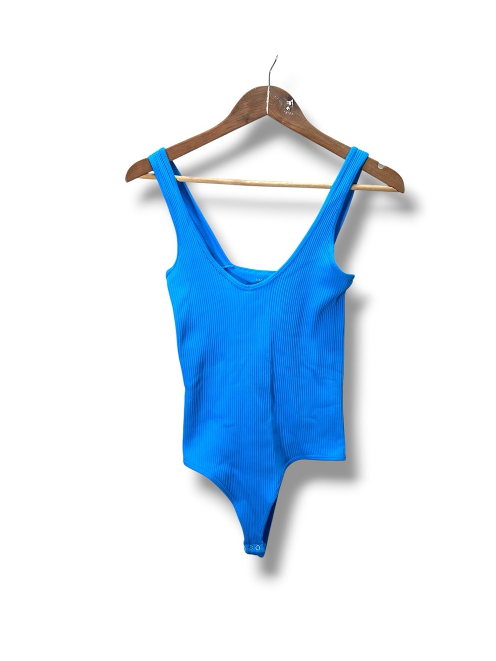 Intimately Free People Blue Ribbed Tank Bodysuit Size M/L